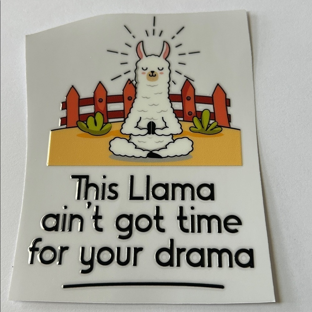 Llama Drama Cup Decal D65